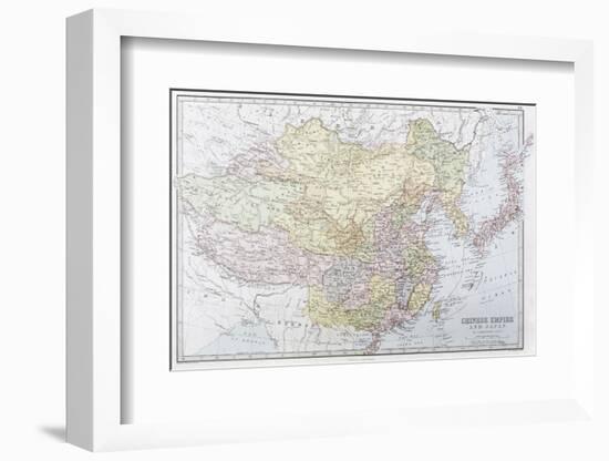 Map of the Chinese Empire 1871-J Bartholomew-Framed Photographic Print