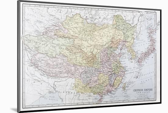 Map of the Chinese Empire 1871-J Bartholomew-Mounted Photographic Print