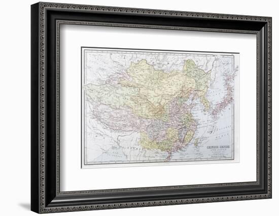 Map of the Chinese Empire 1871-J Bartholomew-Framed Photographic Print