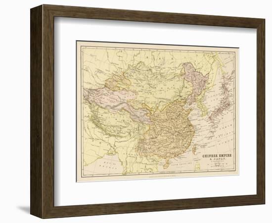 Map of the Chinese Empire and Japan-null-Framed Photographic Print