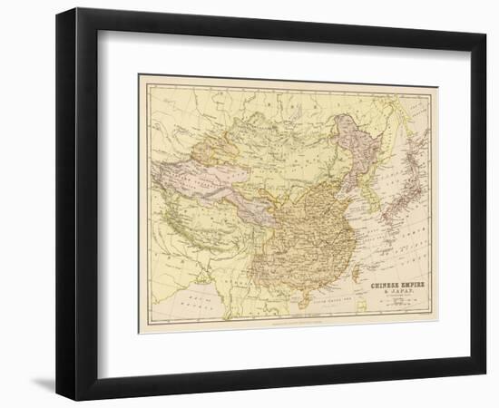 Map of the Chinese Empire and Japan-null-Framed Photographic Print