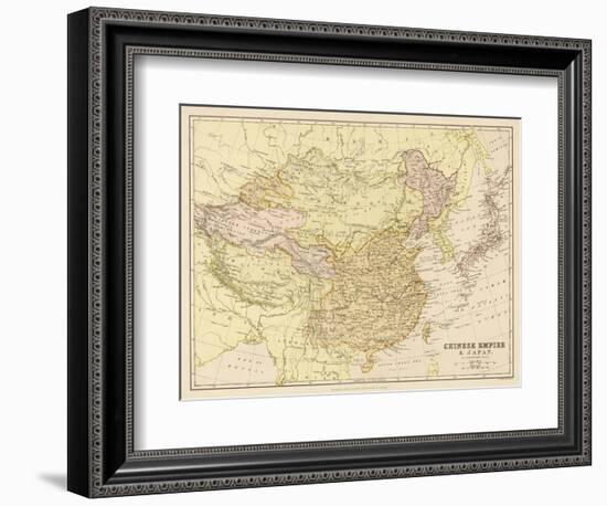Map of the Chinese Empire and Japan-null-Framed Photographic Print