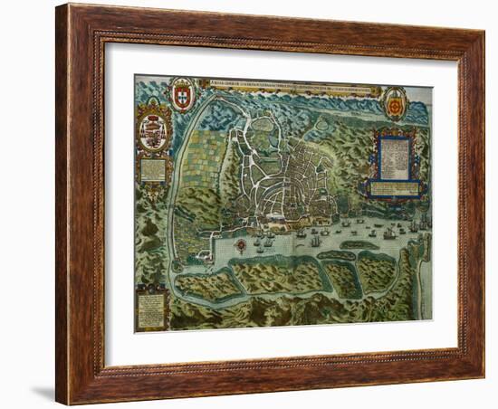 Map of the City and Portuguese Port of Goa, India-null-Framed Giclee Print