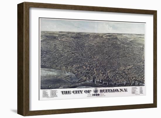 Map Of The City Of Buffalo Ny 1880-Vintage Lavoie-Framed Giclee Print