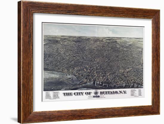 Map Of The City Of Buffalo Ny 1880-Vintage Lavoie-Framed Giclee Print