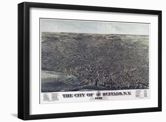 Map Of The City Of Buffalo Ny 1880-Vintage Lavoie-Framed Giclee Print