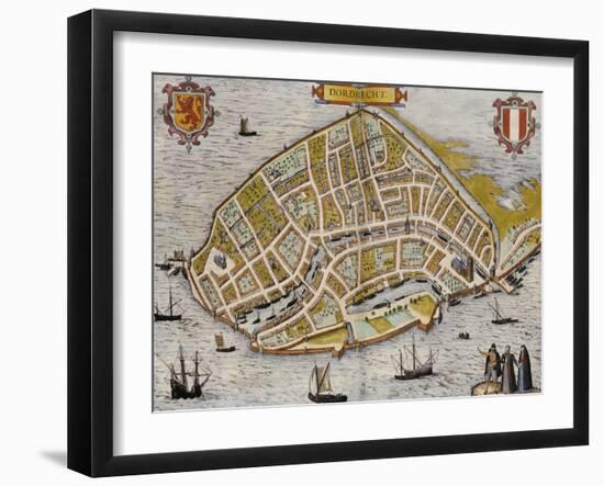 Map of the City of Dordrecht, 1582-null-Framed Giclee Print