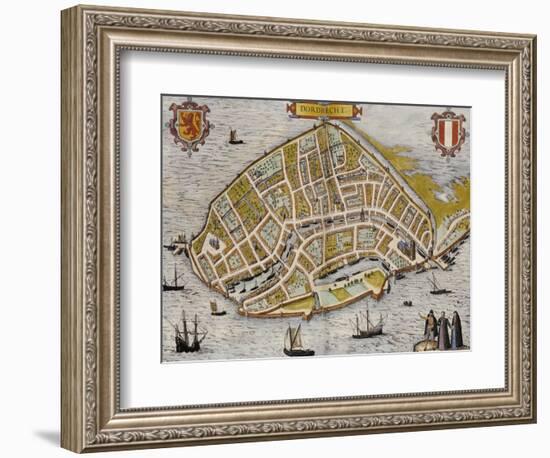 Map of the City of Dordrecht, 1582-null-Framed Giclee Print