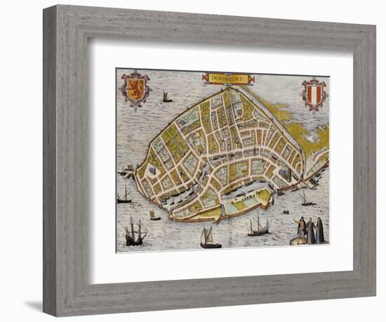 Map of the City of Dordrecht, 1582-null-Framed Giclee Print