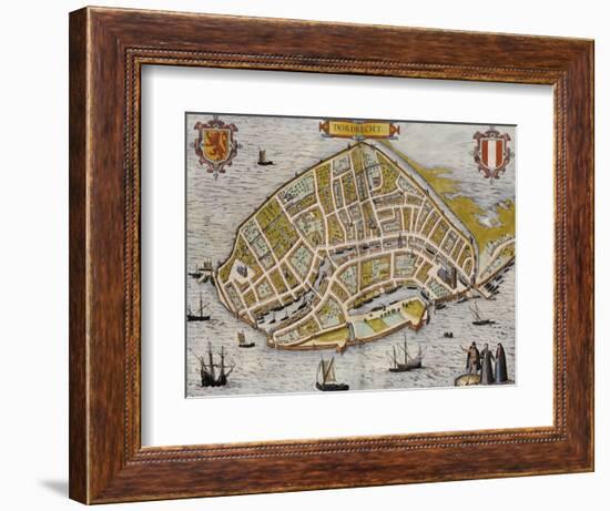 Map of the City of Dordrecht, 1582-null-Framed Giclee Print