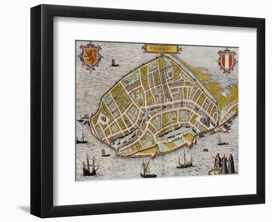 Map of the City of Dordrecht, 1582-null-Framed Giclee Print