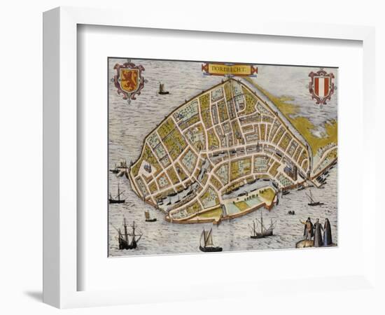 Map of the City of Dordrecht, 1582-null-Framed Giclee Print