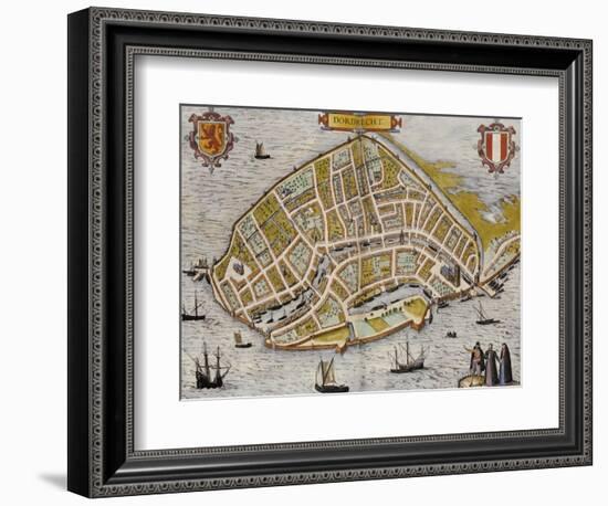 Map of the City of Dordrecht, 1582-null-Framed Giclee Print