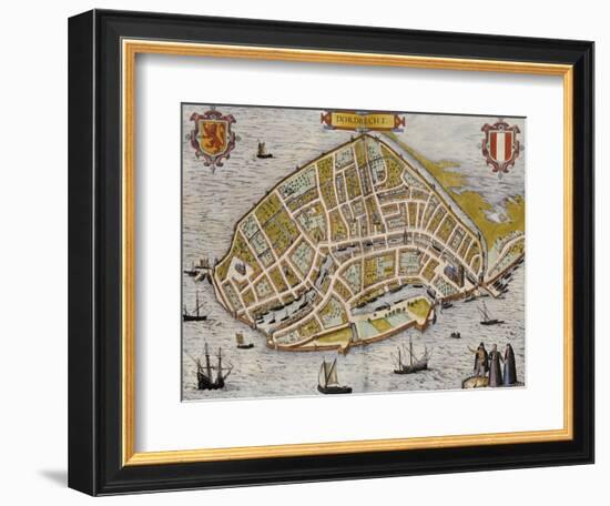 Map of the City of Dordrecht, 1582--Framed Giclee Print