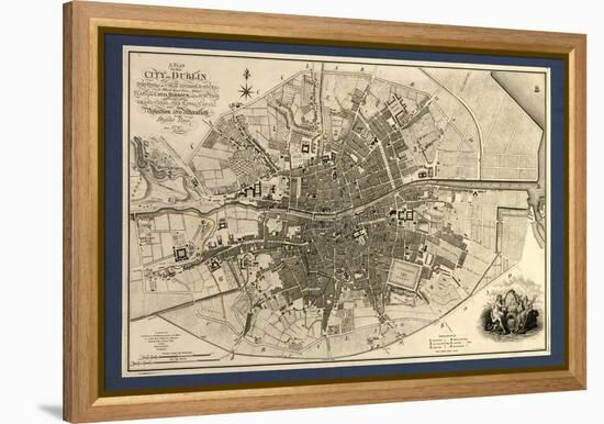 Map of the City of Dublin, 1797-Library of Congress-Framed Premier Image Canvas