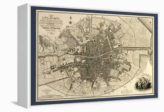 Map of the City of Dublin, 1797-Library of Congress-Framed Premier Image Canvas