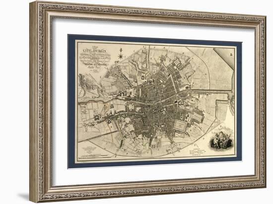 Map of the City of Dublin, 1797-Library of Congress-Framed Photographic Print