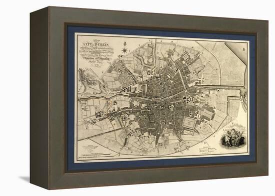 Map of the City of Dublin, 1797-Library of Congress-Framed Premier Image Canvas
