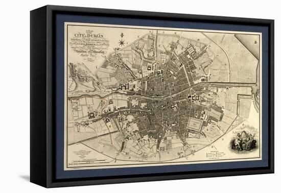 Map of the City of Dublin, 1797-Library of Congress-Framed Premier Image Canvas