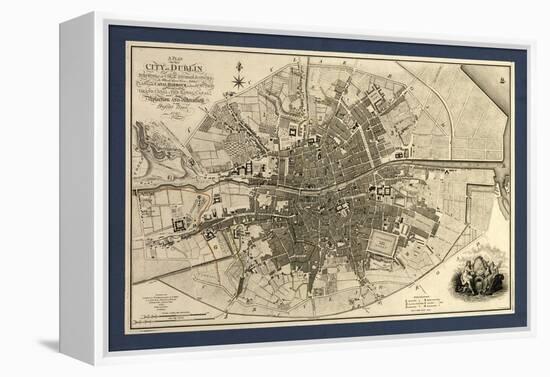 Map of the City of Dublin, 1797-Library of Congress-Framed Premier Image Canvas