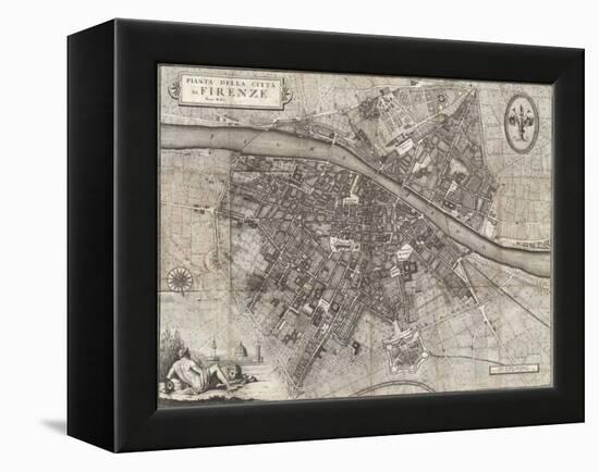 Map of the City of Florence by Giuseppe Molini-null-Framed Premier Image Canvas