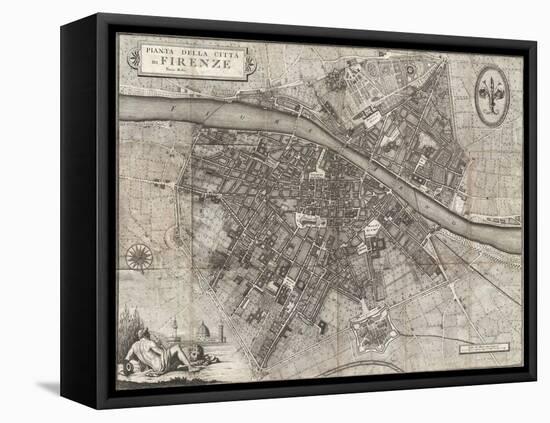 Map of the City of Florence by Giuseppe Molini-null-Framed Premier Image Canvas