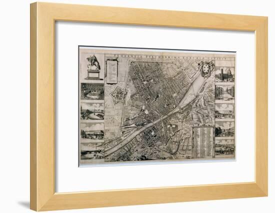 Map of the City of Florence-Wenceslaus Hollar-Framed Giclee Print