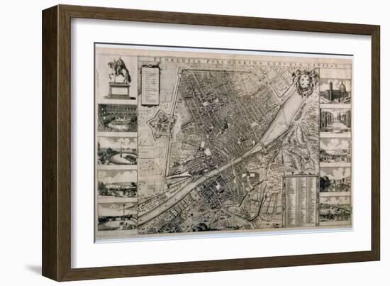 Map of the City of Florence-Wenceslaus Hollar-Framed Giclee Print