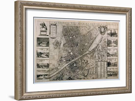 Map of the City of Florence-Wenceslaus Hollar-Framed Giclee Print