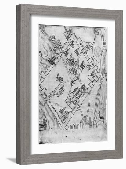 Map of the City of Jerusalem, before 1167-null-Framed Giclee Print