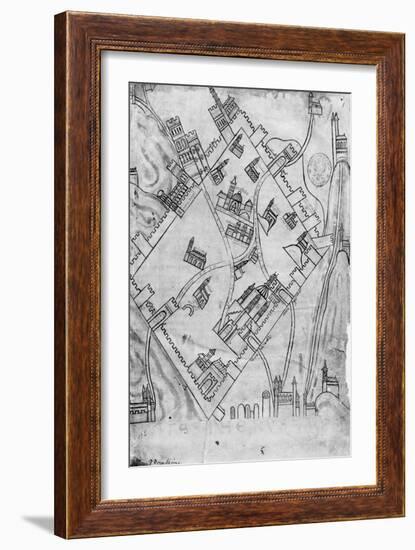 Map of the City of Jerusalem, before 1167-null-Framed Giclee Print