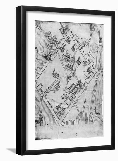 Map of the City of Jerusalem, before 1167-null-Framed Giclee Print