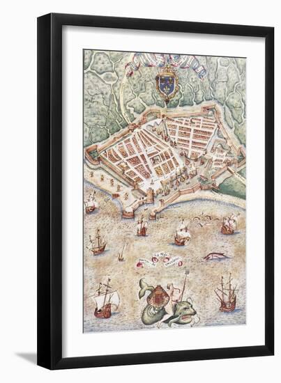 Map of the City of Le Havre, France, 1583-null-Framed Giclee Print
