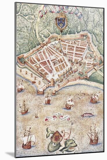 Map of the City of Le Havre, France, 1583-null-Mounted Giclee Print