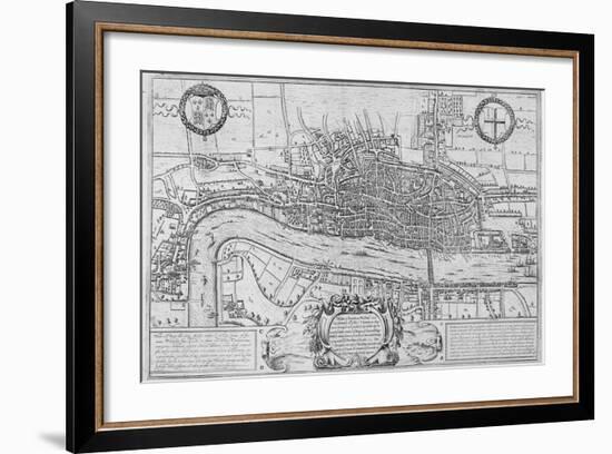 Map of the City of London and City of Westminster in C1600, 1708-null-Framed Giclee Print