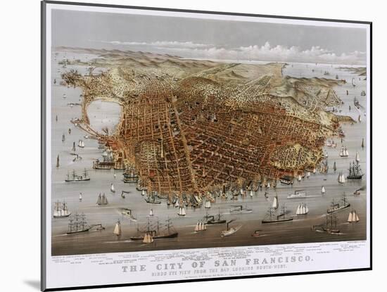 Map Of The City Of San Francisco 1878-Vintage Lavoie-Mounted Giclee Print