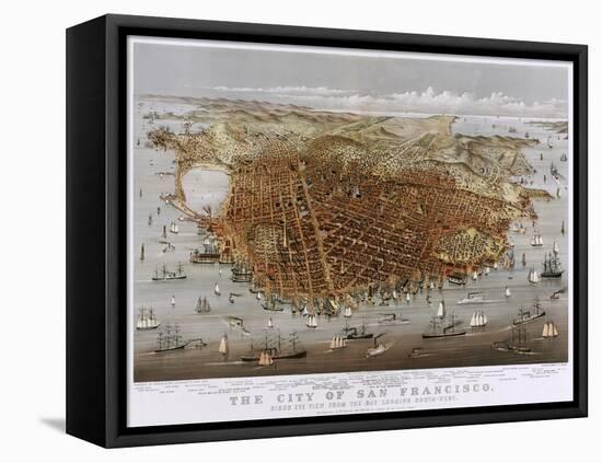 Map Of The City Of San Francisco 1878-Vintage Lavoie-Framed Premier Image Canvas