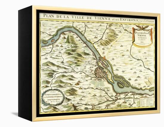 Map of the City of Vienna, 1692-Nicolas Sanson D'abbeville-Framed Premier Image Canvas