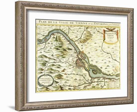 Map of the City of Vienna, 1692-Nicolas Sanson D'abbeville-Framed Giclee Print