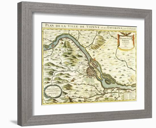 Map of the City of Vienna, 1692-Nicolas Sanson D'abbeville-Framed Giclee Print