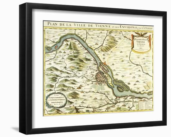 Map of the City of Vienna, 1692-Nicolas Sanson D'abbeville-Framed Giclee Print