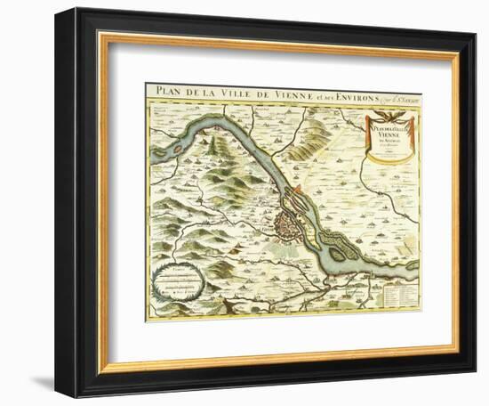 Map of the City of Vienna, 1692-Nicolas Sanson D'abbeville-Framed Giclee Print