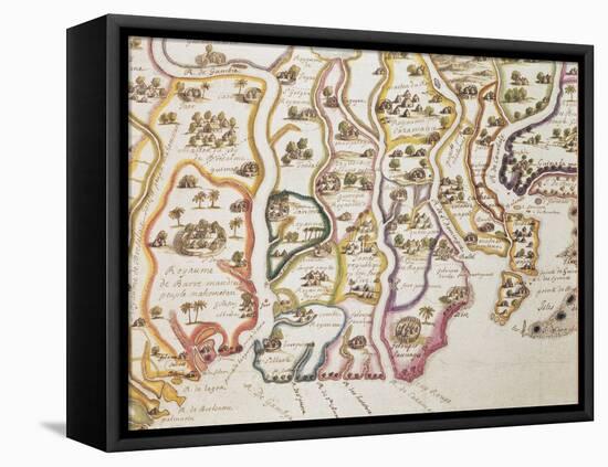 Map of the Coast of Africa and the River Gambia, 1622-null-Framed Premier Image Canvas