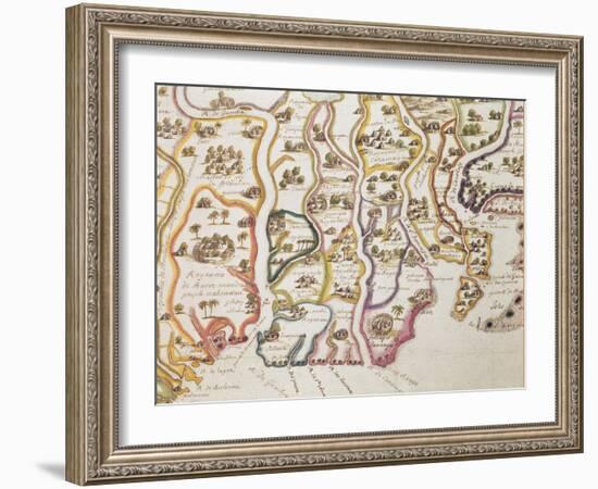 Map of the Coast of Africa and the River Gambia, 1622-null-Framed Giclee Print