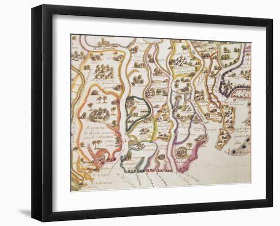 Map of the Coast of Africa and the River Gambia, 1622-null-Framed Giclee Print