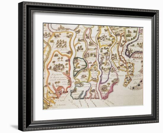 Map of the Coast of Africa and the River Gambia, 1622-null-Framed Giclee Print