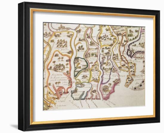 Map of the Coast of Africa and the River Gambia, 1622-null-Framed Giclee Print