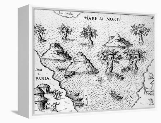 Map of the Coast of Guyana, Illustration from 'Regni Guianae'-null-Framed Premier Image Canvas