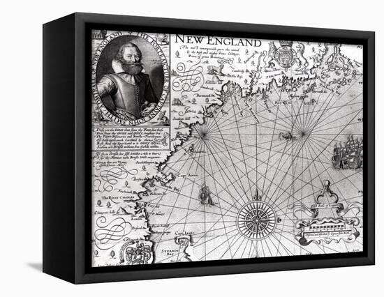 Map of the Coast of New England, Observed and Described by Captain John Smith (1580-1631) 1614-Simon de Passe-Framed Premier Image Canvas