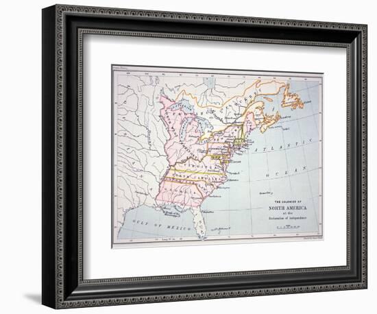 Map of the Colonies of North America at the Time of the Declaration of Independence-American-Framed Giclee Print